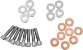 Drag Specialties Chrome Socket-Head Rocker Box Mount Bolt Kit W/ Washe