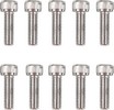 Drag Specialties Chrome Socket-Head Primary Cover Bolt Kit Knurled Sck