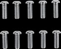 Drag Specialties Button-Head Bolt 5/16-18X1 Chrome 5/16-18 X 1 Butn Hd
