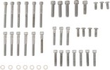 Drag Specialties Chrome Socket-Head Primary/Cam Cover Bolt Kit Knurled