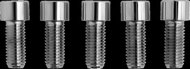 Drag Specialties Socket-Head Bolt 1/2-13X1.25 Smooth Chrome 1/2X13X1-1