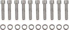 Drag Specialties Chrome Socket-Head Cam Cover Bolt Kit Smooth Cam Cvr