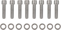 Drag Specialties Chrome Socket-Head Lifter Base Bolt Kit Smooth Lifter