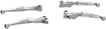 Drag Specialties Lever Set Slotted Chrome Chr Slotted Lvrs F/82-95