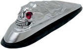 Drag Specialties Skull Head W/ Red Eyes Front Fender Ornament Skul Hea