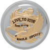Drag Specialties Gas Cap Live-To-Ride 3" Non-Vented Chrome/Gold Sm Gld