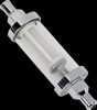 Drag Specialties Fuel Filter 2.375" W/ 5/16"-Inlet Glass/Chrome Long G