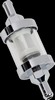 Drag Specialties Fuel Filter 1.375" W/ 1/4"-Inlet Glass/Chrome Short G