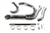 Chrome Wyatt Gatling 2 into 1 Exhaust Pipe Header Kit