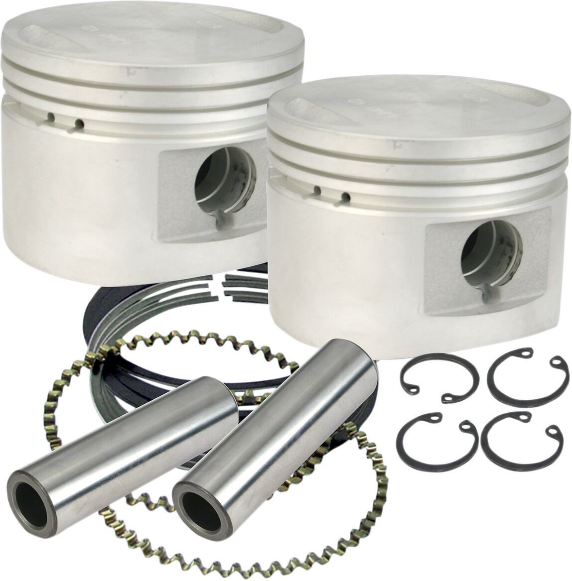 S&S Cycle Piston Kits 31/2 Bore +.020 Flat Top 80 Cu P