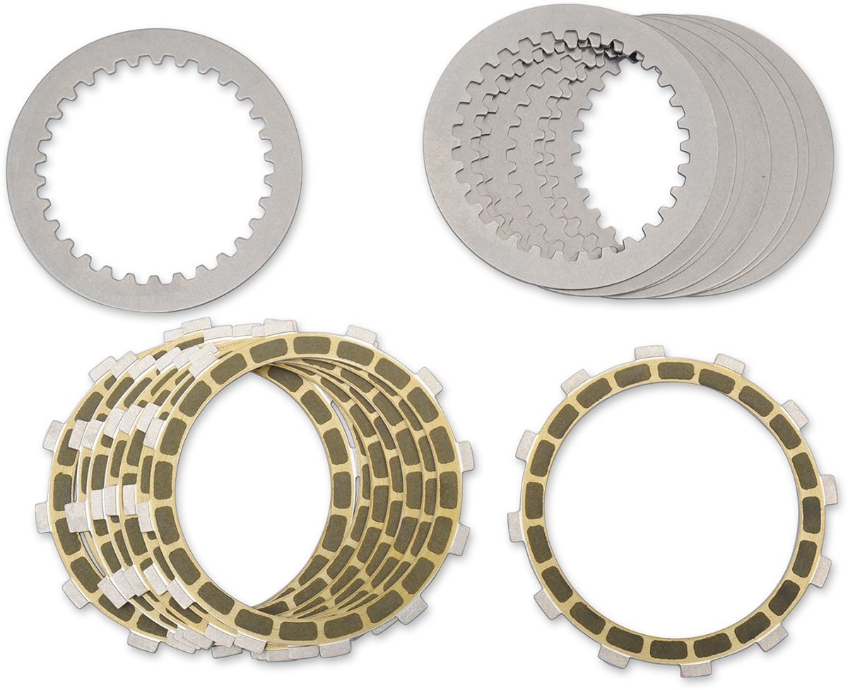 Caltric Clutch Friction & Steel Plate Set With Gasket - Honda ATC350X 1985 - Kevlar