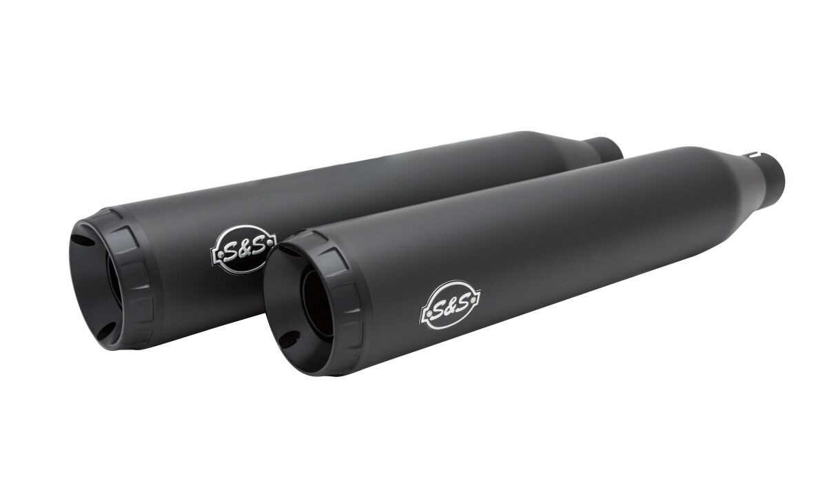 S&S Cycle Grand National Ec Euro 4 Slip On Mufflers Black/Blac