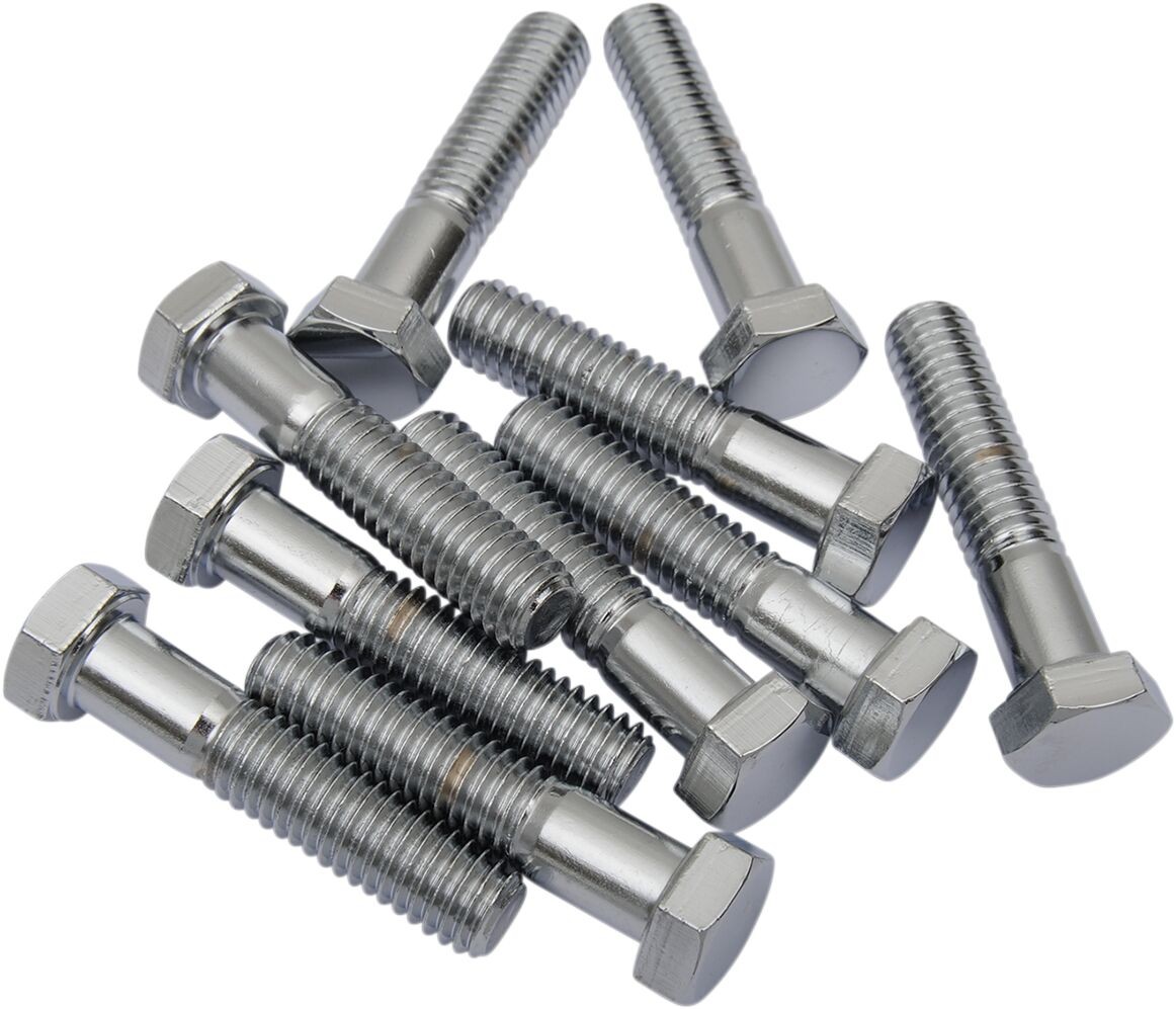 2 Bulloni A Testa Esagonale Cromati 3/8-16 X 2 1/2 Pollici, Grado 5, Made In USA, East Coast Bolts
