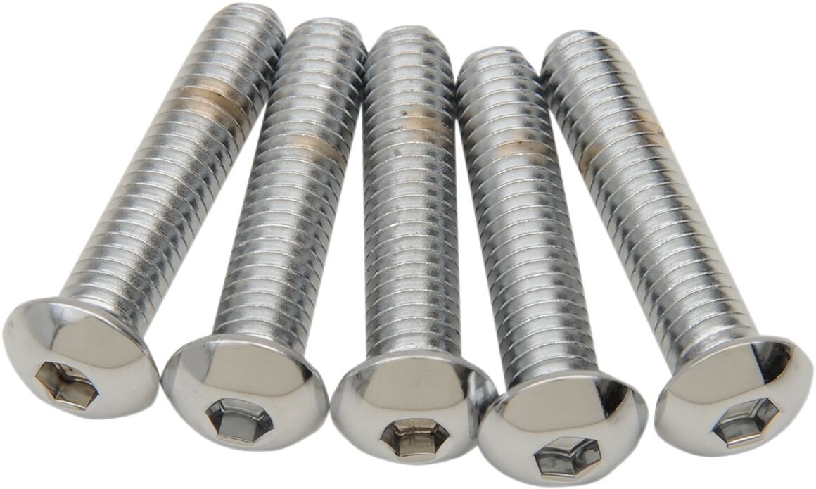 5/16-18 X 1-1/2" Chrome Button Head Bolts - Grade 5 Steel - 2 Pack (Made In USA)