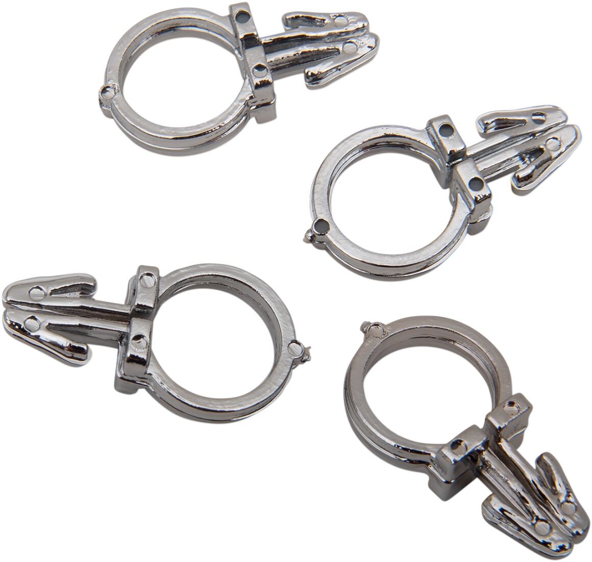 Handlebar Wiring Clips 0.5 Chrome 1/2 Chr Hndlbr Wire Clps Bl