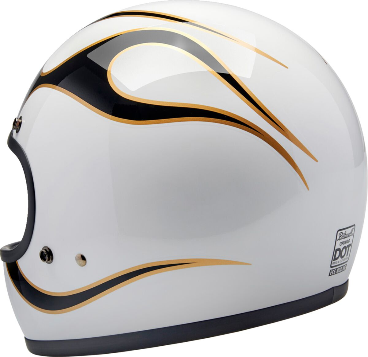 Biltwell Helmet Gringo W/B Flam Xl Helmet Gringo W/B Flam Xl