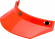 Biltwell 3-Snap Visor Orange Visor Moto 3 Snap Org