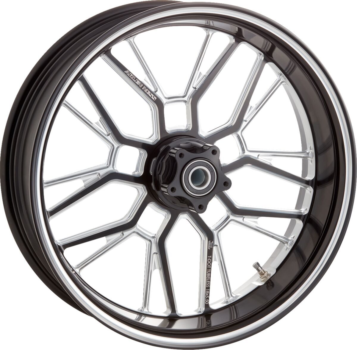 Arlen Ness Rim Split Spoke 18 X 5.5,Blk Cc Rim Split Spoke 18 X 5.5 Bl