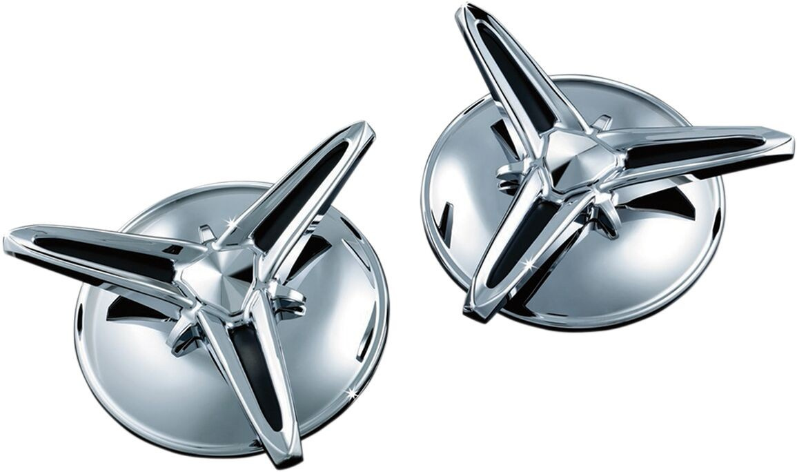 Kuryakyn Knock-Off Center Caps For Trikes Chrome Caps Knock-Off Center