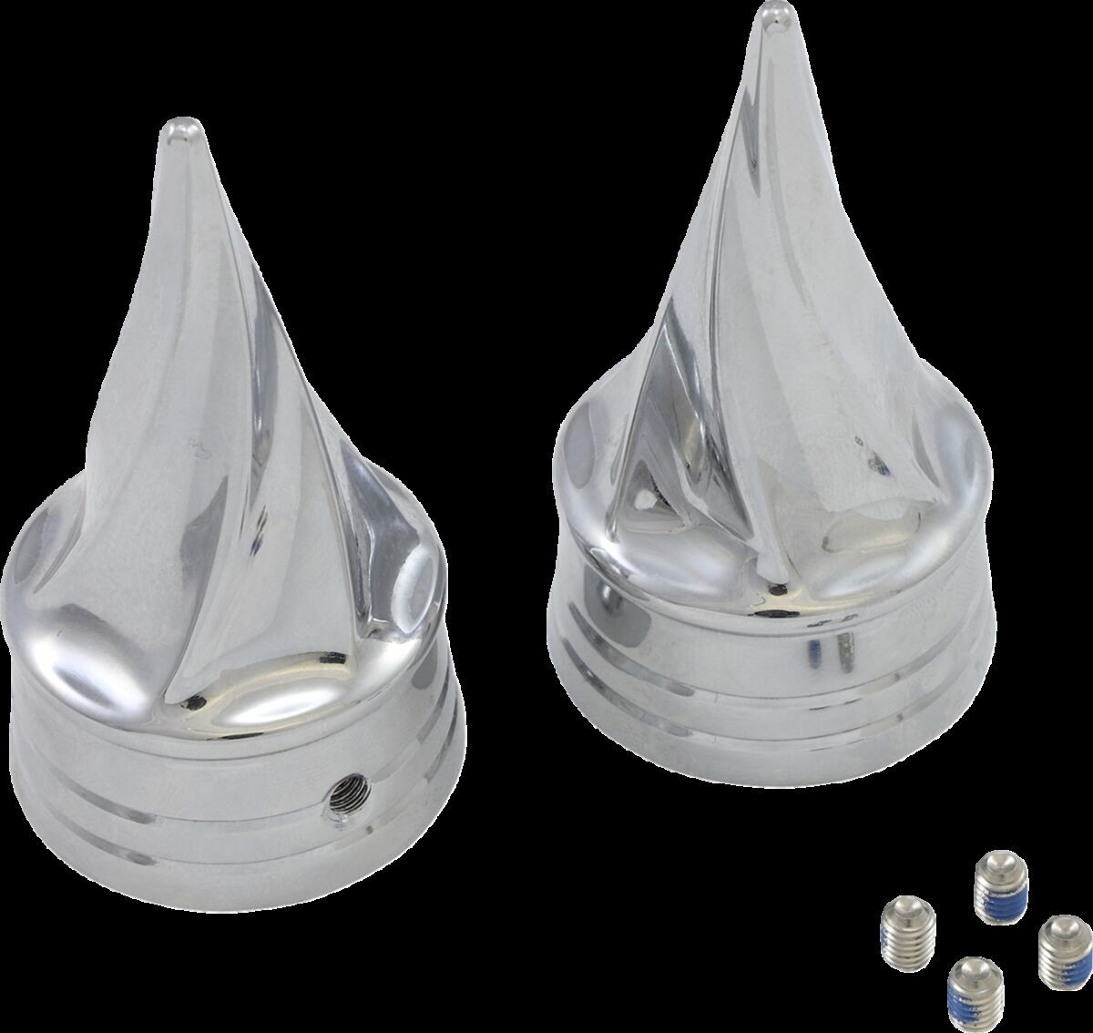 Kuryakyn Axle Caps Twisted Chrome Caps Twisted Front Axle - Hd -