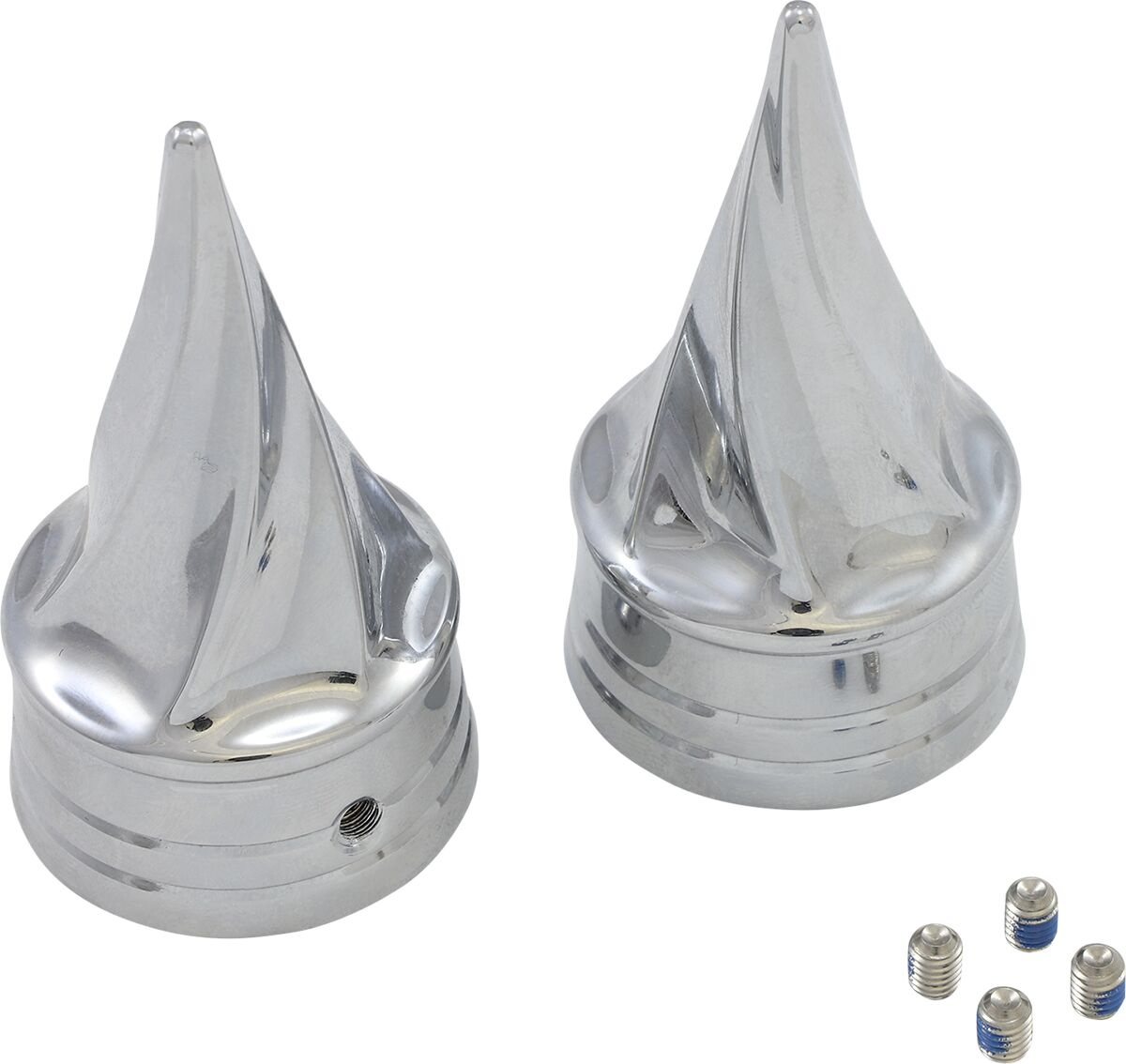 Kuryakyn Axle Caps Twisted Chrome Caps Twisted Front Axle - Hd -