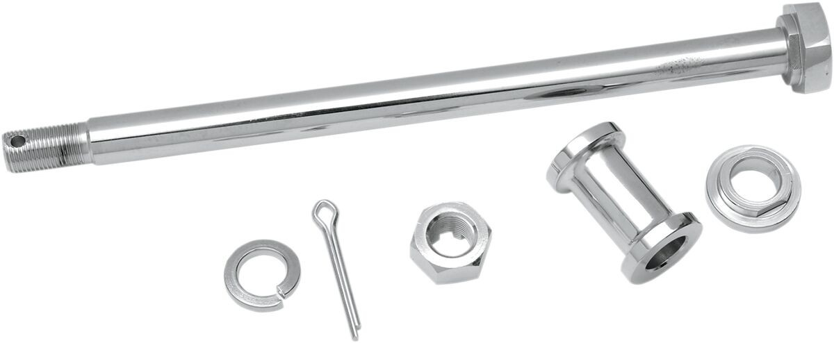 Drag Specialties Rear Axle Kit Chrome Axle Rr Chr 52-78 K/Xl