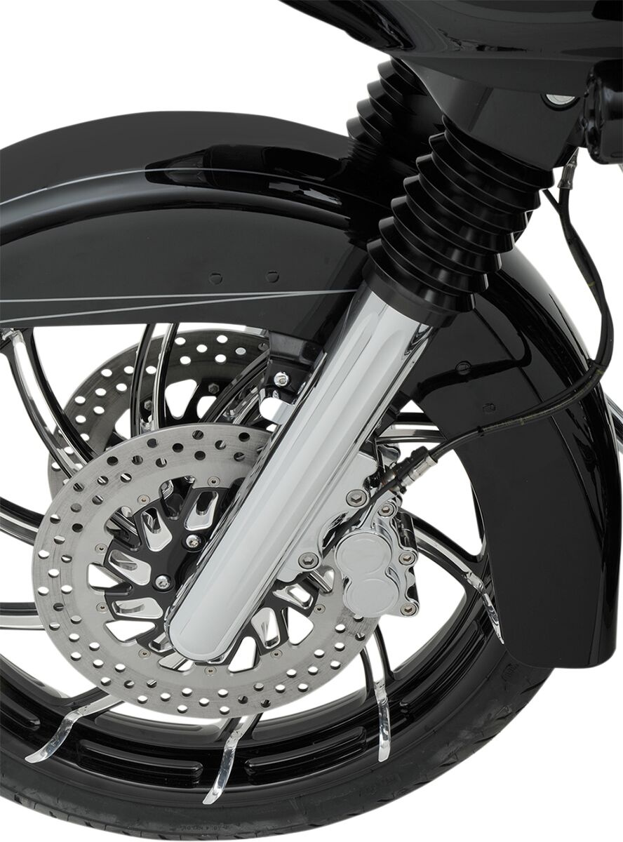 Arlen Ness Fork Legs Hot Legs Deep Cut Dual Disc Chrome Hot Leg Dc Flt