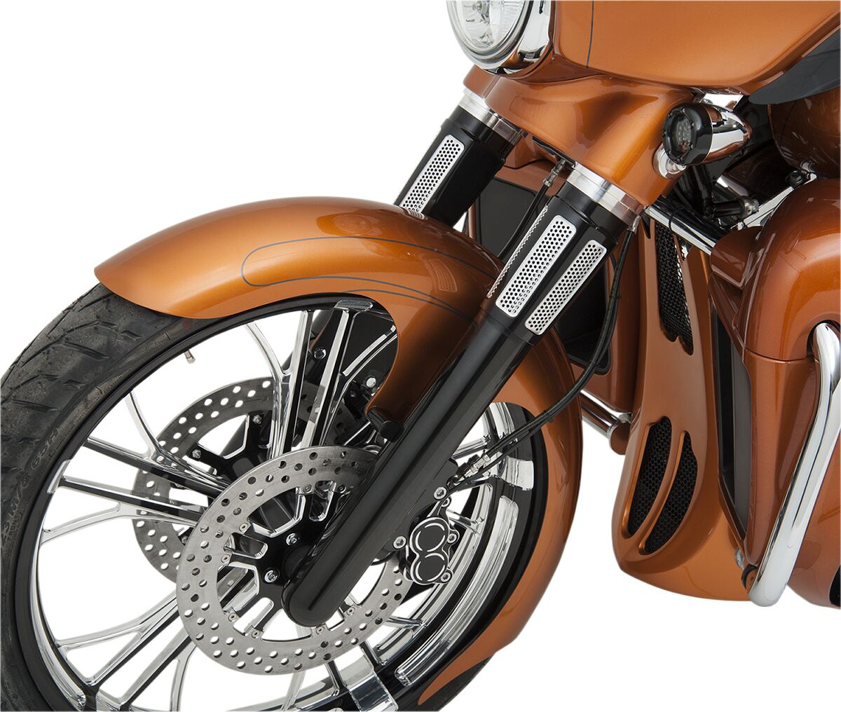 Arlen Ness Fork Legs Hot Legs Smooth Dual Disc Black Hot Leg Smth Flt