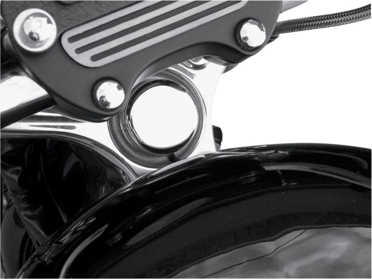 Drag Specialties Steering Stem Bolt Cover Chrome Cover Strg Stm Bolt