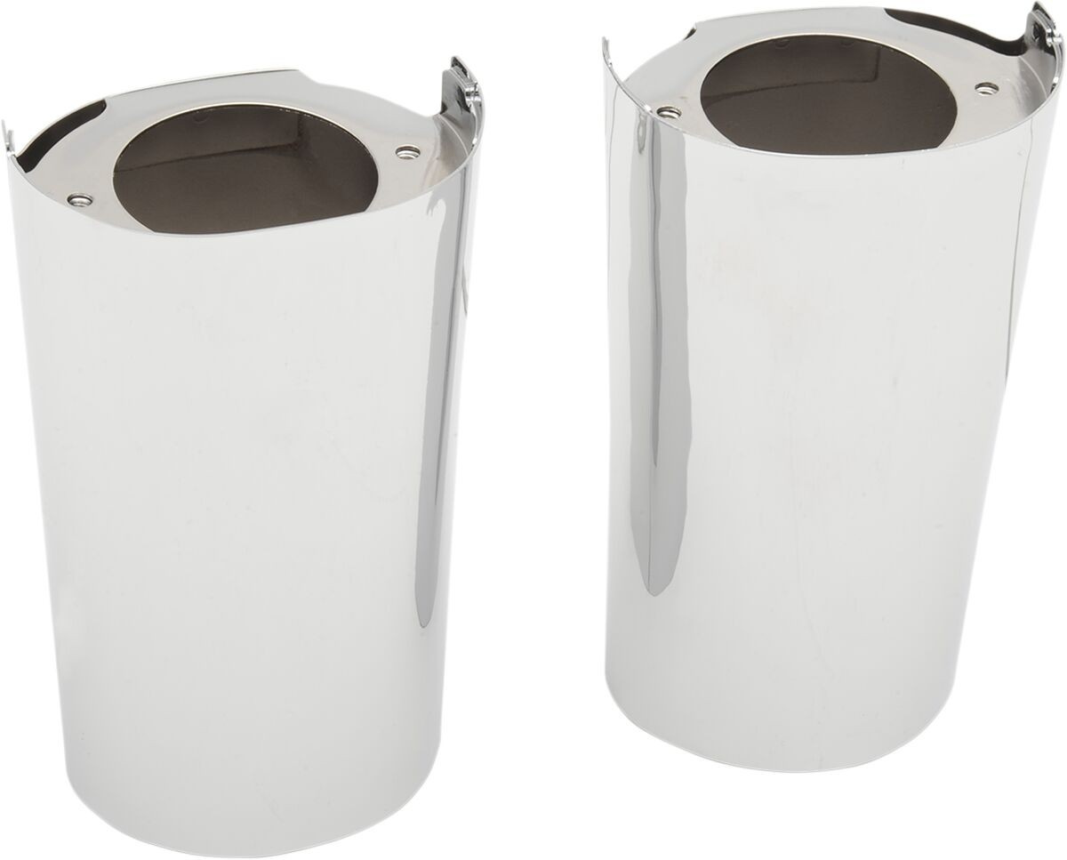 Drag Specialties Upper Fork Tin/Slider Covers Chrome Cover Sldr Chr +2