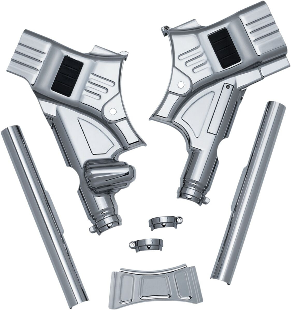 Kuryakyn Neck Covers Deluxe Cover Neck Chr 14-16