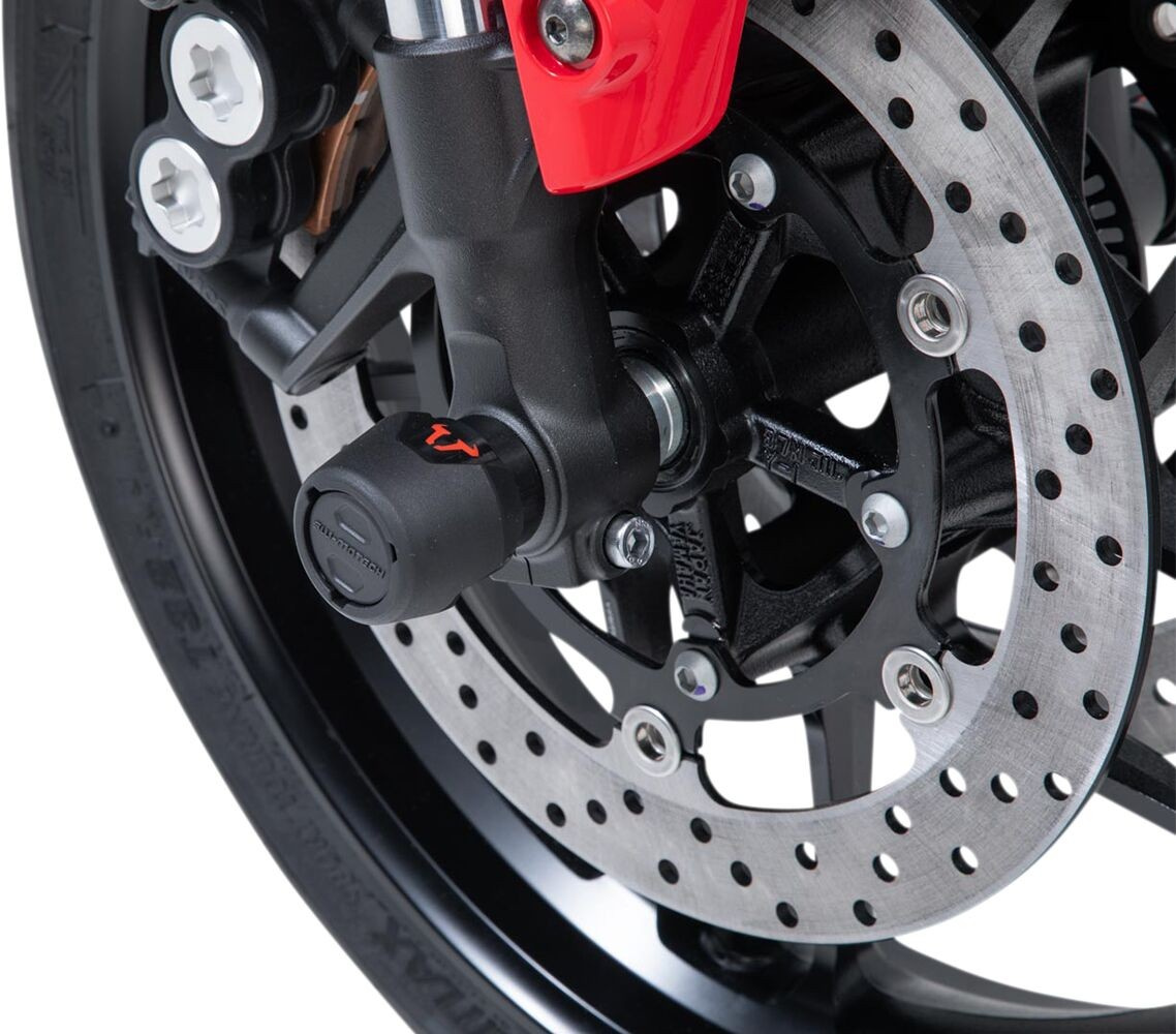 Sw-Motech Front Axle Slider Set Black Yamaha Tracer 9 Front Axle Slide