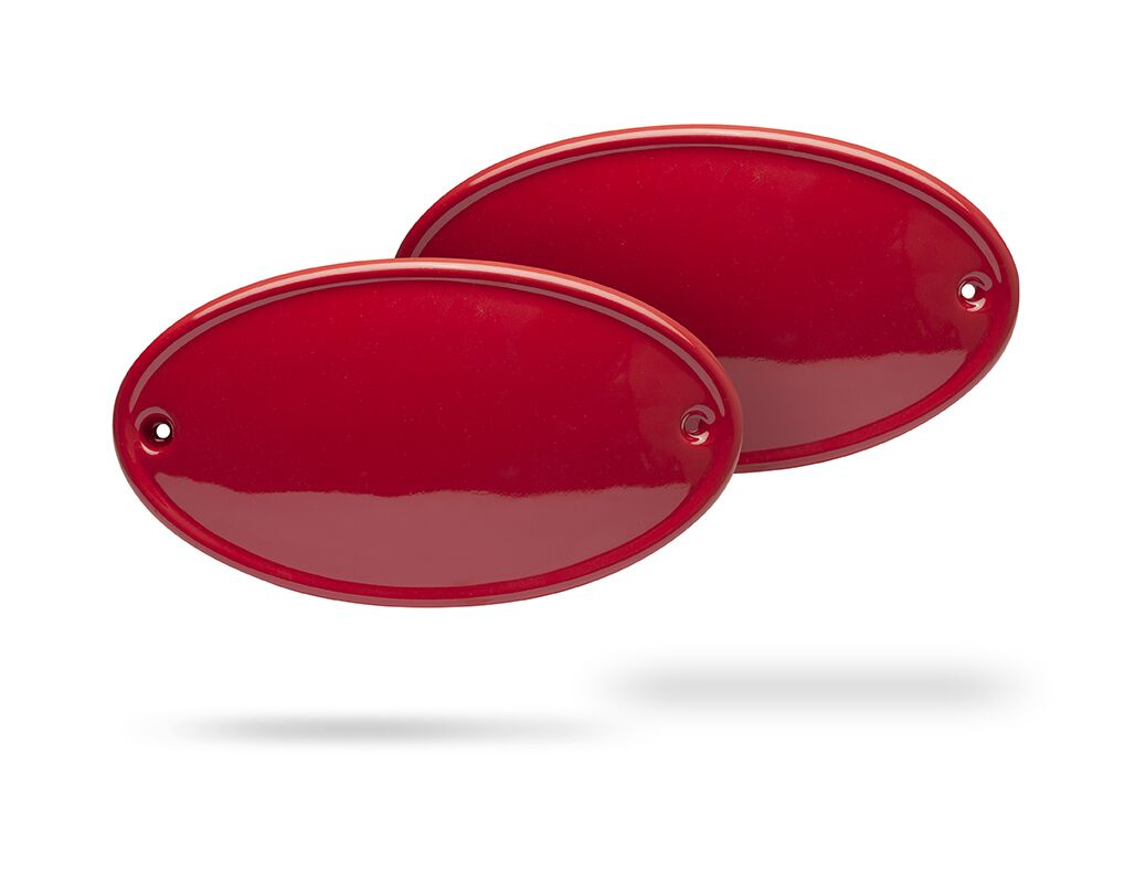 C-Racer Side Number Plates Royal Enfield Red Side N/Plates Renfield