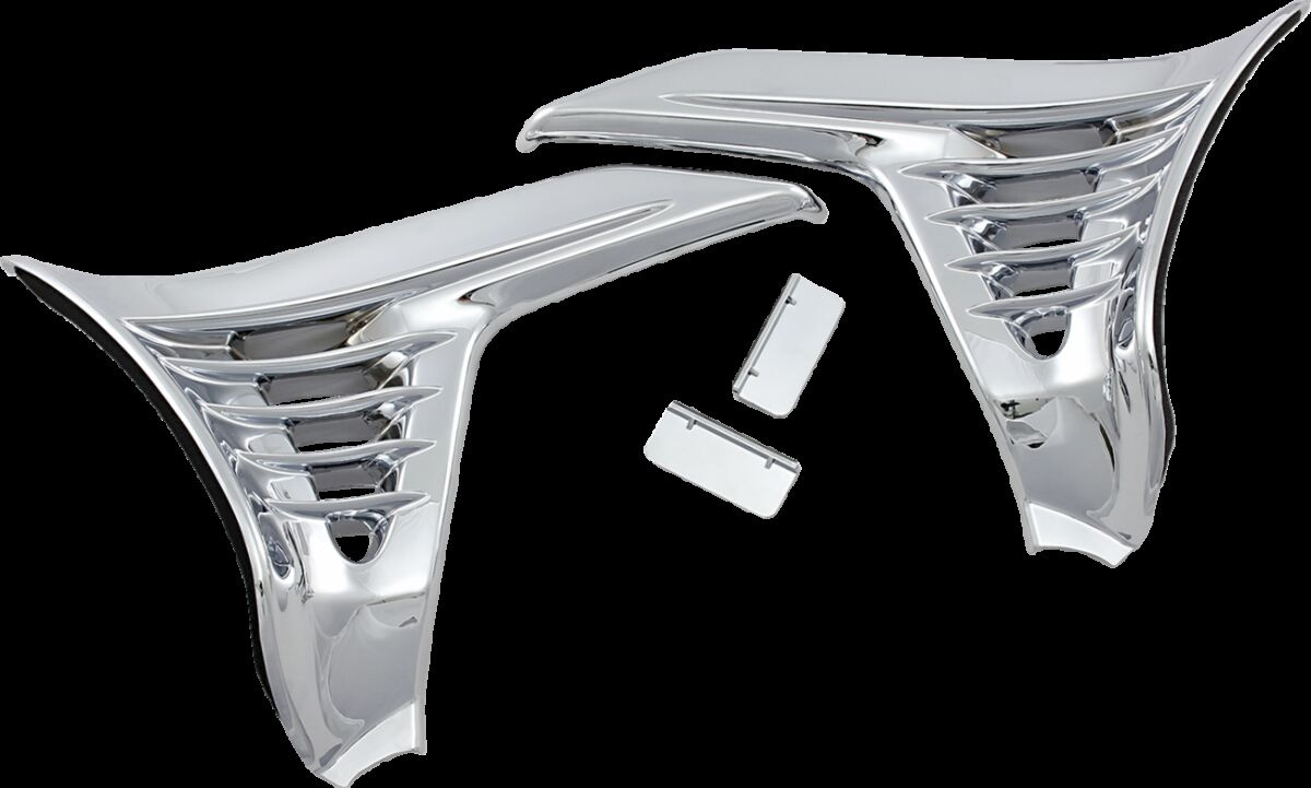 Kuryakyn Louvered Chrome Battery Box Covers Cover Louvered Battery Box