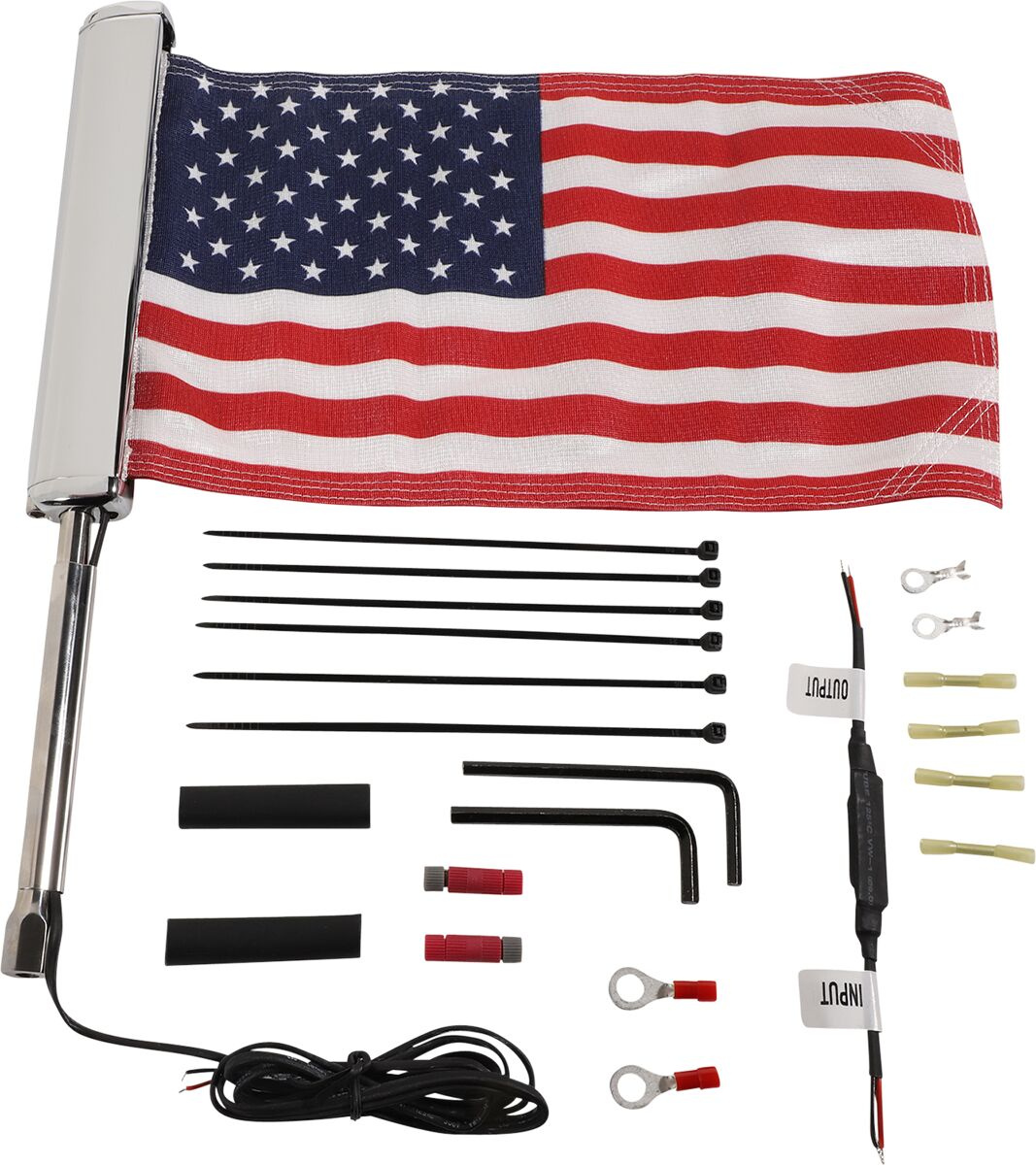Ciro Flag Us W/Lited Pole Flag Us W/Lited Pole
