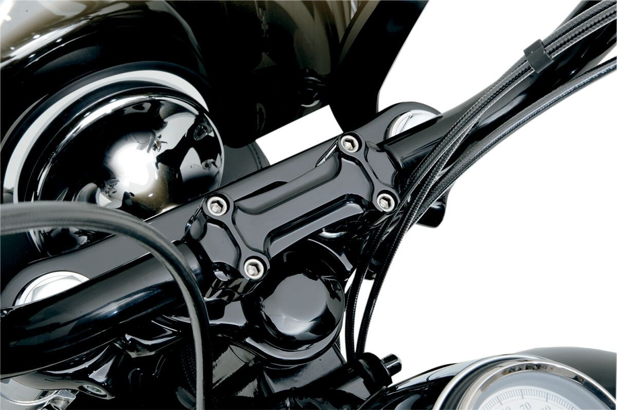 Todd'S Cycle Bone Bar Clamp And Riser Single Black Riser Bones Sngl 1