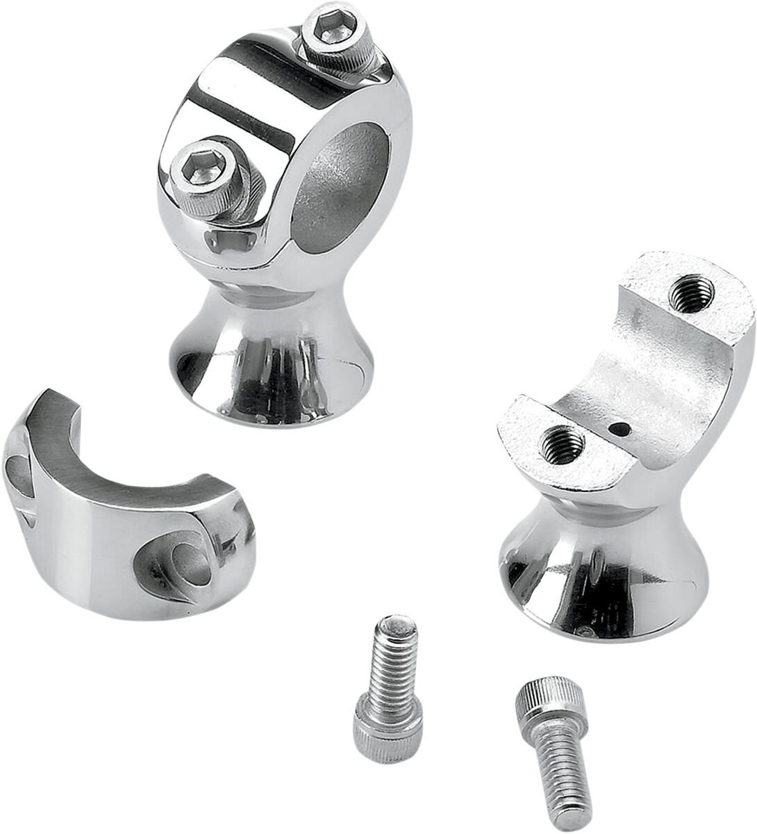 Biltwell 44,5 Mm Slimline Steel Risers Raw Polished Risers Slimline 1.