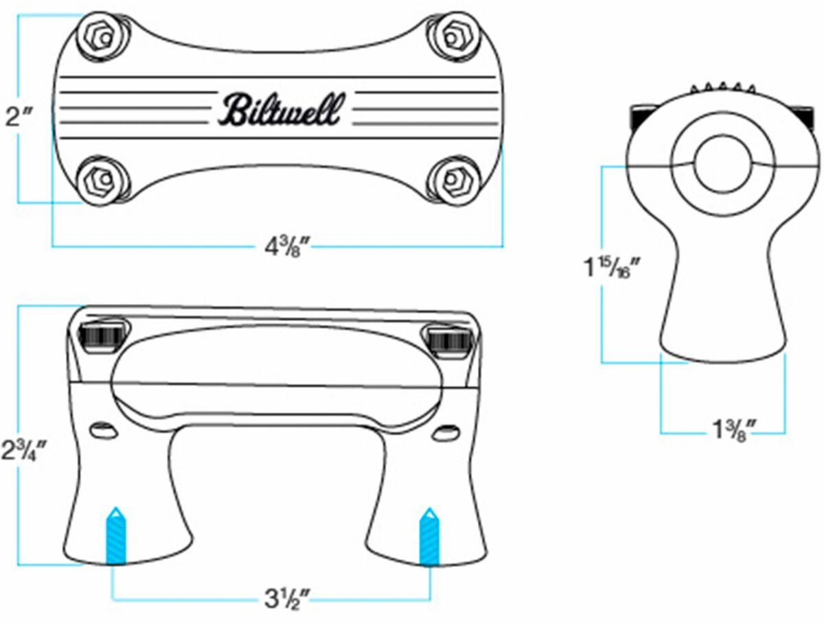 Biltwell 51 Mm Thunder Steel Riser Raw Polished Risers Thunder 2 Pol