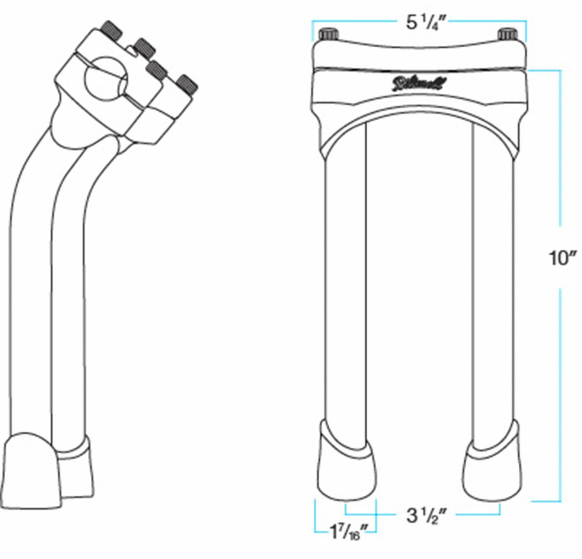 Biltwell 25,5 Cm Murdock Pullback Steel Riser Polished Show Chrome Ris