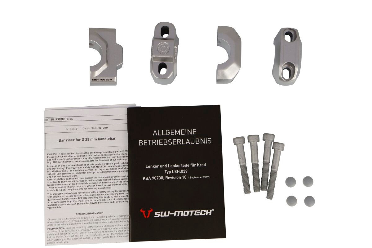 Sw-Motech Bar Riser For 28Mm Handlebar Bar Riser Dia28Mm