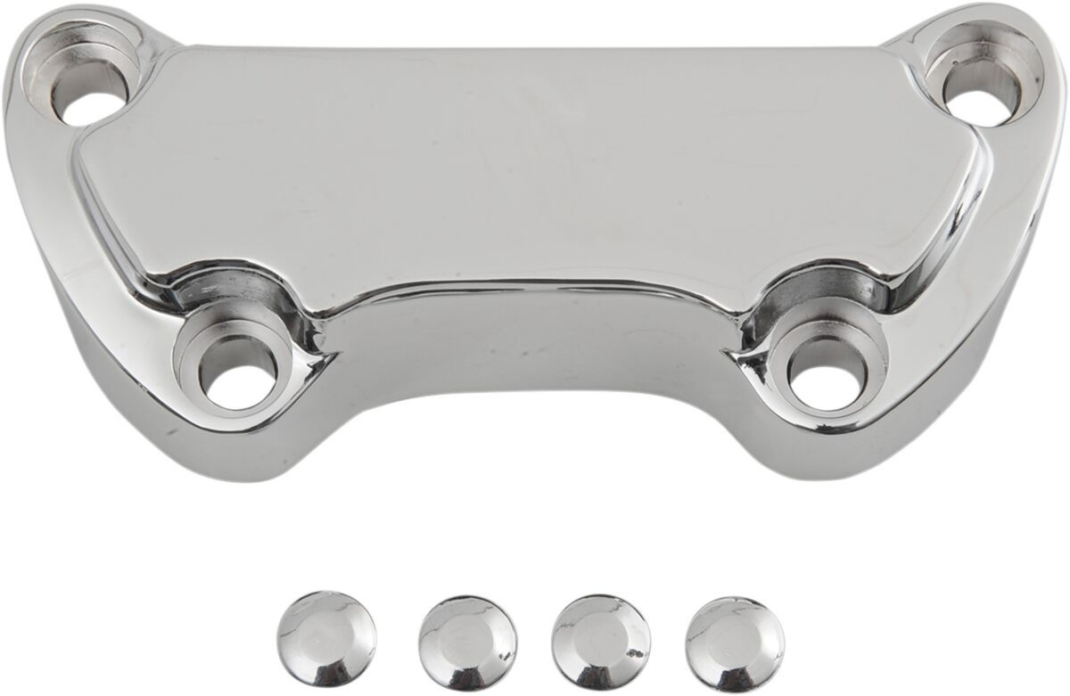 Drag Specialties Handlebar Top Clamp Scalloped Chrome Scalloped H/Bar