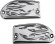 Baron Master Cylinder Cover Flame Chrome Covers M/Cyl Yam Flm Chr