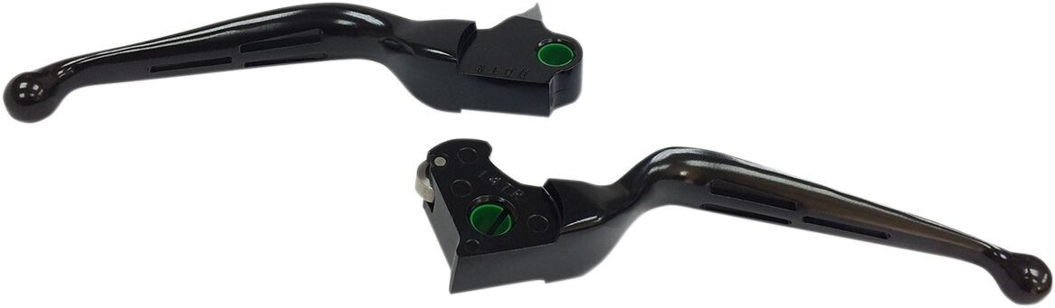 Drag Specialties Slotted Wide Blade Lever Sets Matte Black Levers Hand