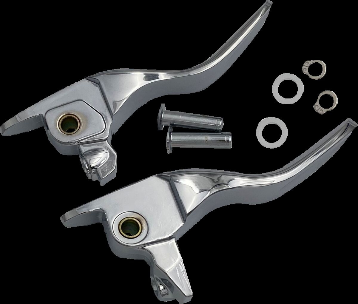 Drag Specialties Lever Set Short Chr 17-20 Tour Lever Set Short Chrome