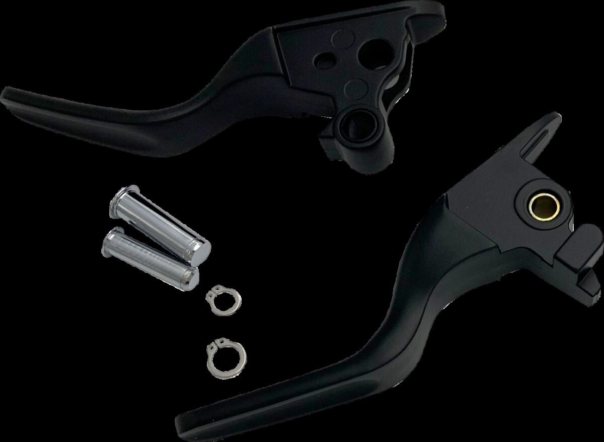 Drag Specialties Lever Set Short Blk 18-23 Softail Lever Set Short
