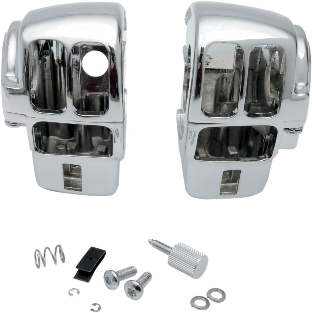 Drag Specialties Switch Housing Kit W/ Radio Chrome Housing Sw Chr 96-