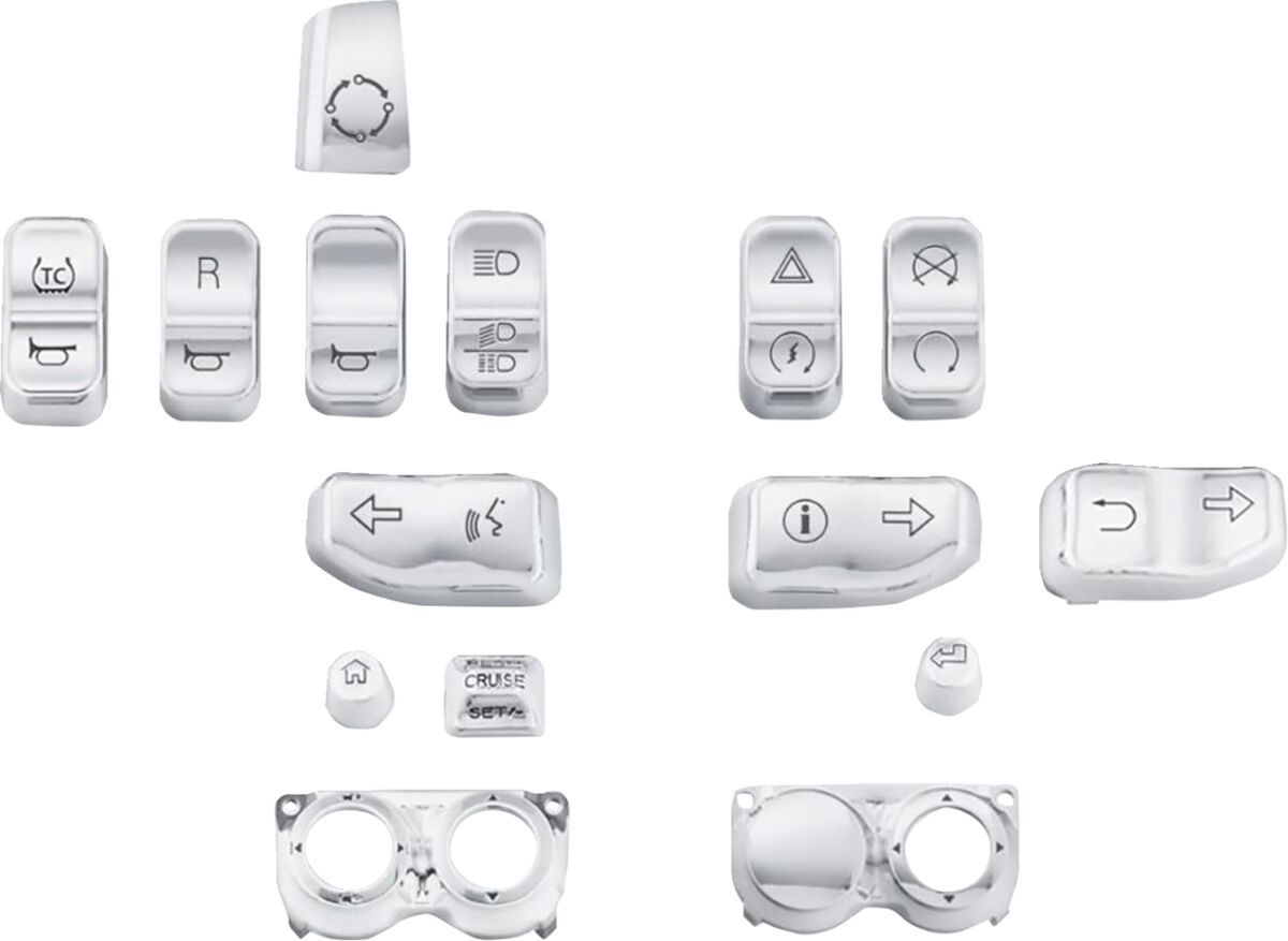 Drag Specialties Switch Caps - Chrome Caps Swtch Tour 16-22