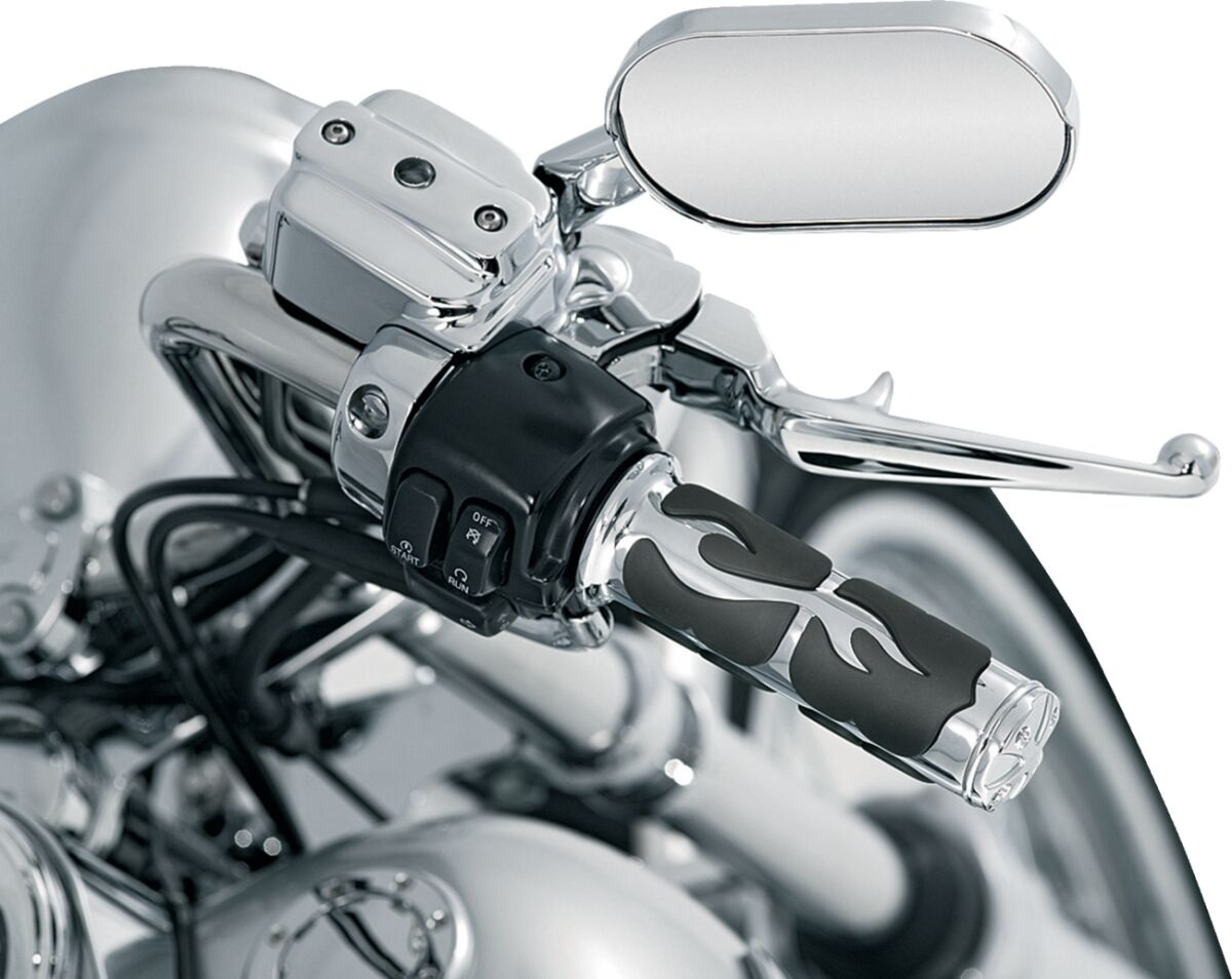 Kuryakyn Iso-Flame Grips For Dual Cable Throttle Grips Iso Flame - Hd