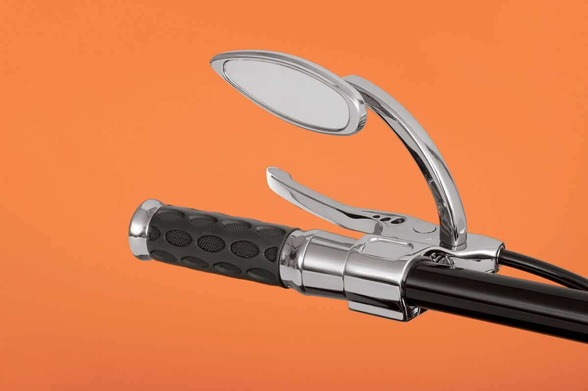 Drag Specialties Grips Hotop Chrome/Rubber Grips Hotop Chr/Rub