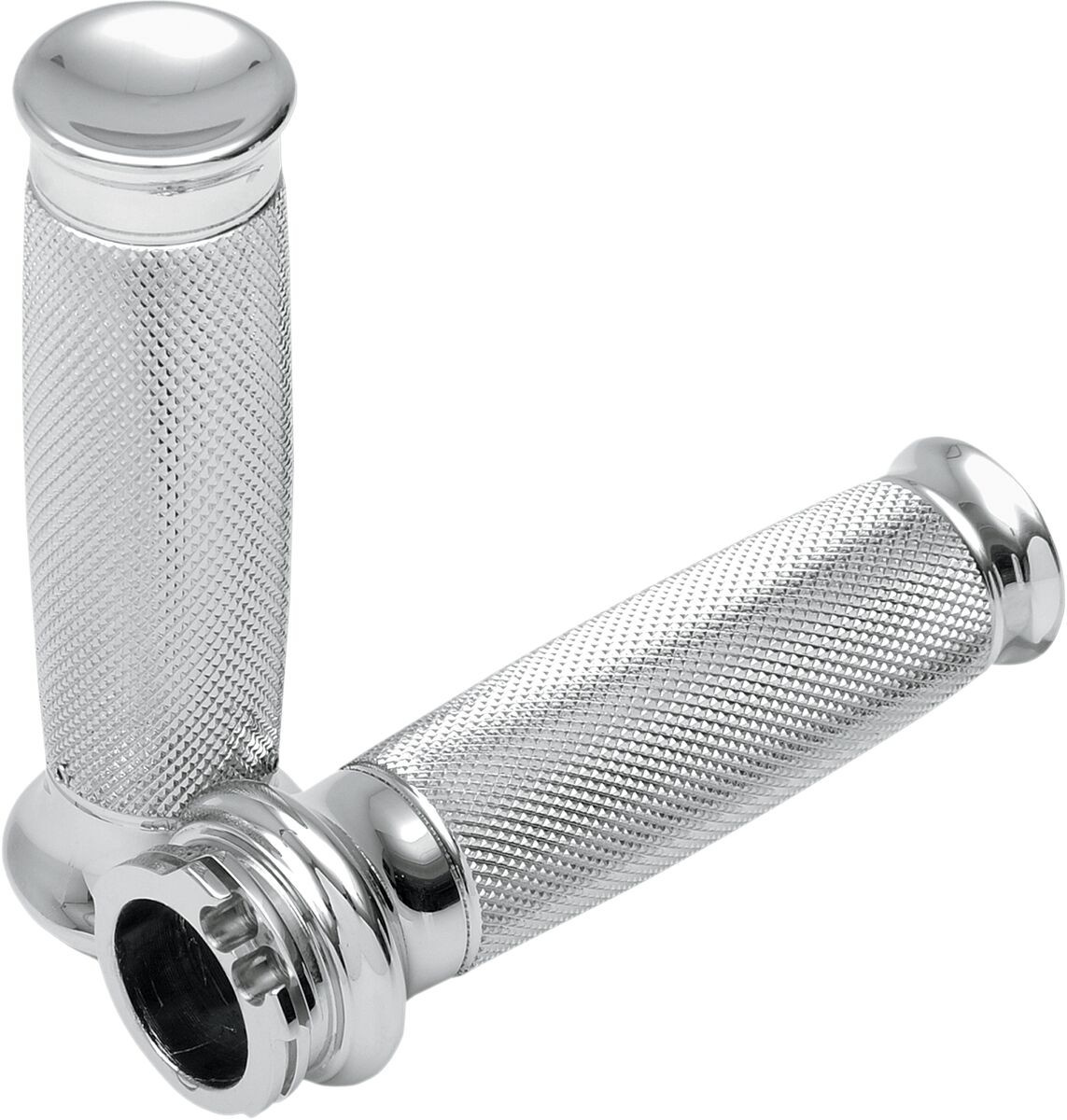 Todd'S Cycle Grips Vice Dual Cable Chrome Grips Vice Knurl Chrome